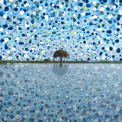 A tree in the middle of Ciénaga de Zapatosa