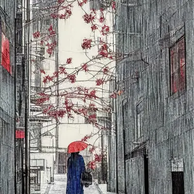 Walking Home Alone On A Rainy October Dusk 
