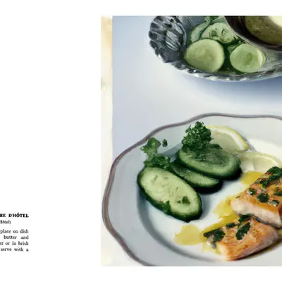 102. GRILLED SALMON MAITRE D'HOTEL