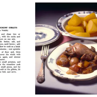 140. STEWED CHICKENS' GIBLETS