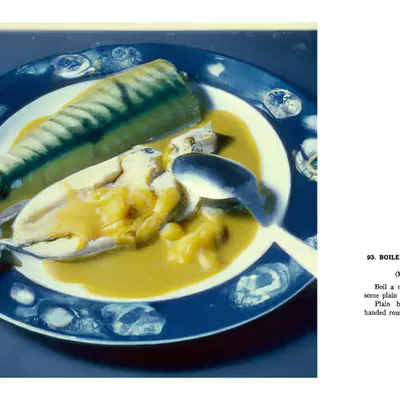 93. BOILED MACKEREL WITH MELTED BUTTER