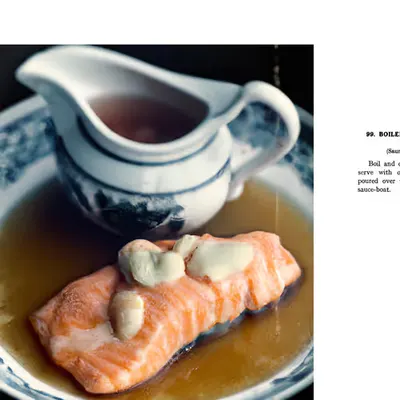 99. BOILED SALMON WITH OYSTER SAUCE