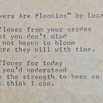 Your Flowers Are Blooming