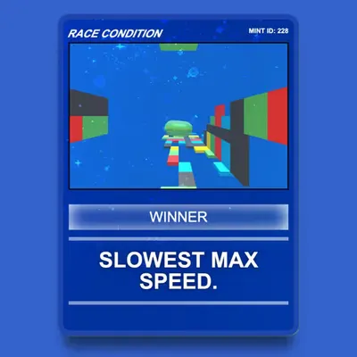 Slowest Max Speed. – Race Condition Winner