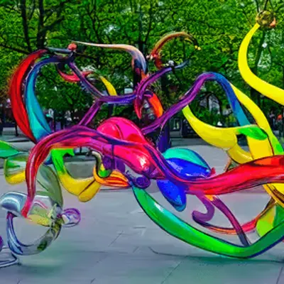 Cycling in NYC/// Glass blown installation #10