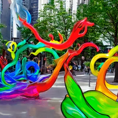 Cycling in NYC/// Glass blown installation #15