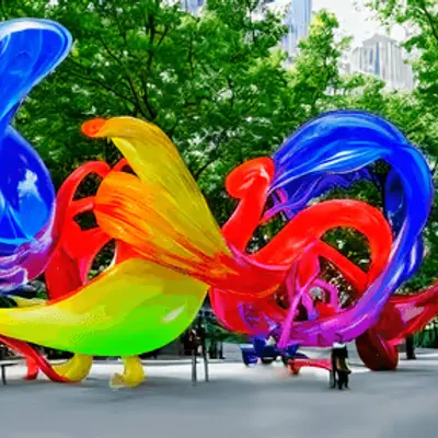 Cycling in NYC::: Glass blown installation #16