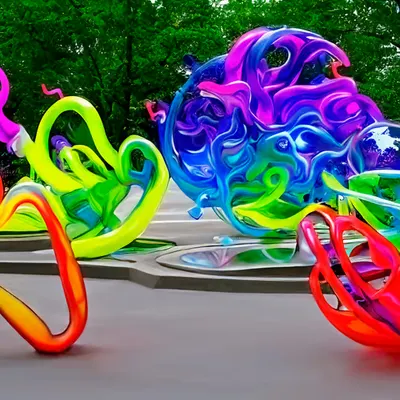 Cycling in NYC/// Glass blown installation #17