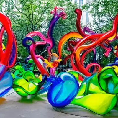 Cycling in NYC/// Glass blown installation #18