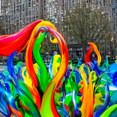 Cycling in NYC/// Glass blown installation #3