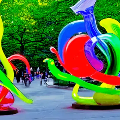 Cycling in NYC/// Glass blown installation #4