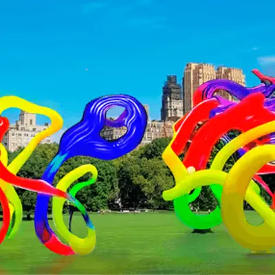 Cycling in NYC/// Glass blown installation #5
