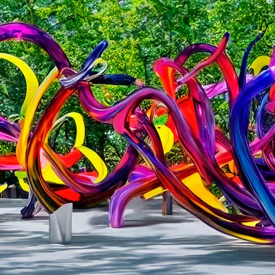 Cycling in NYC/// Glass blown installation #6