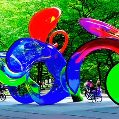 Cycling in NYC/// Glass blown installation #8