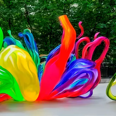 Cycling in NYC/// Glass blown installation #9
