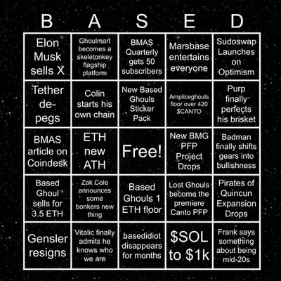 Based Ghouls Bingo 2024