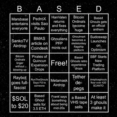 Based Ghouls Bingo 2024
