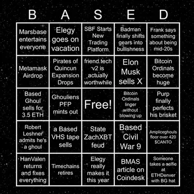 Based Ghouls Bingo 2024