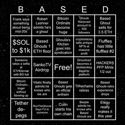 Based Ghouls Bingo 2024