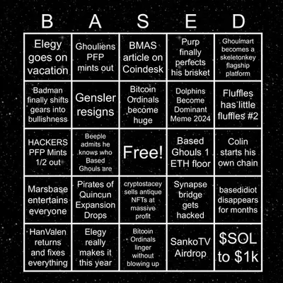 Based Ghouls Bingo 2024