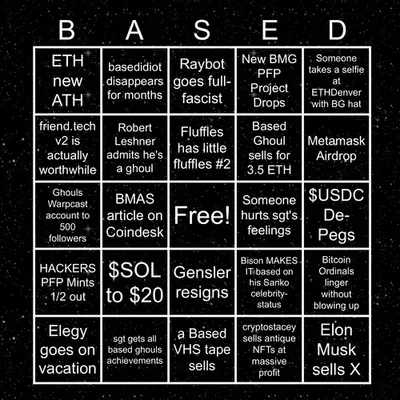 Based Ghouls Bingo 2024