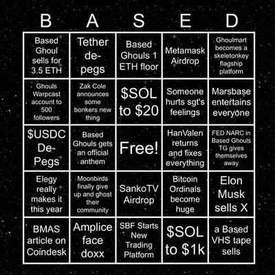 Based Ghouls Bingo 2024