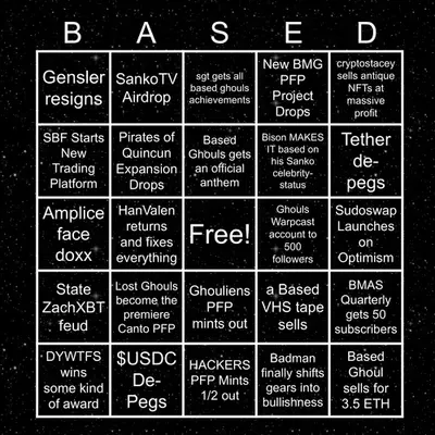 Based Ghouls Bingo 2024