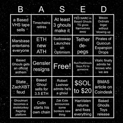 Based Ghouls Bingo 2024