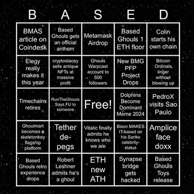 Based Ghouls Bingo 2024