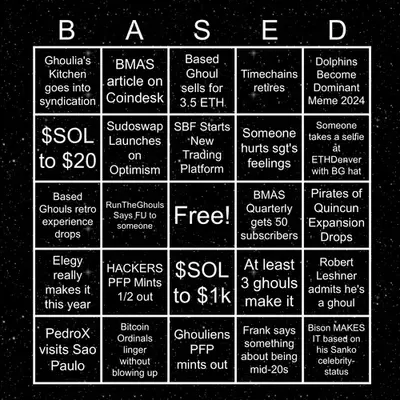 Based Ghouls Bingo 2024