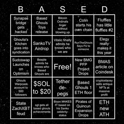 Based Ghouls Bingo 2024
