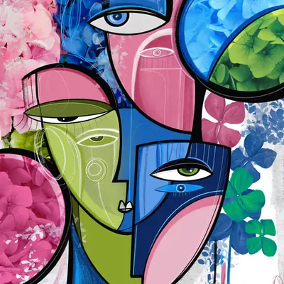 Cubist Florals #1