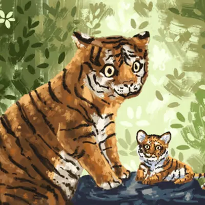 Tiger Mama and Her Cub