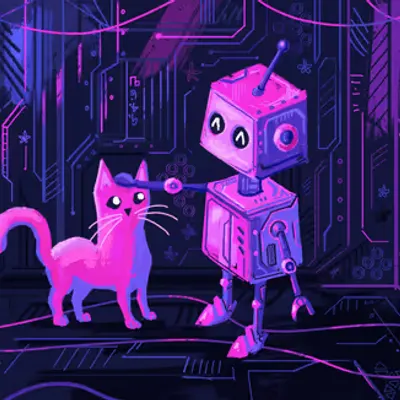 Love, Cats, Robots 💜🐱🤖