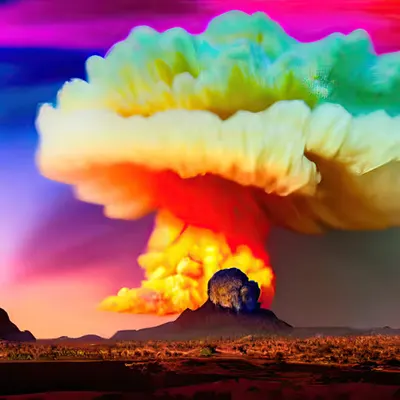 Simulation Number 89: Rainbow Mushroom Cloud