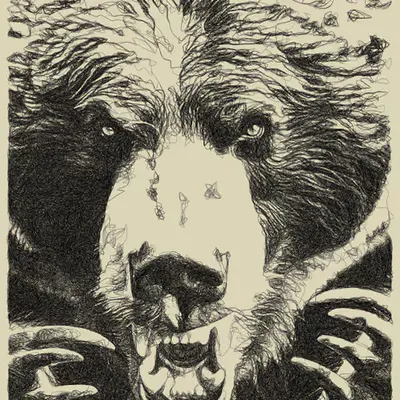 Bear by @terakiart / coding art