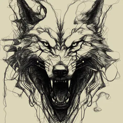 Coding Art: WOLF by @terakiart