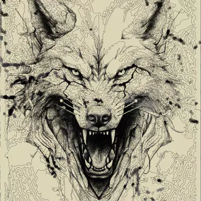 Coding Art: WOLF by @terakiart