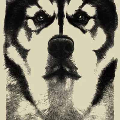 Coding Art: HUSKY by @terakiart