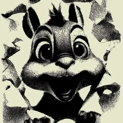 Coding Art: SQUIRREL by @terakiart