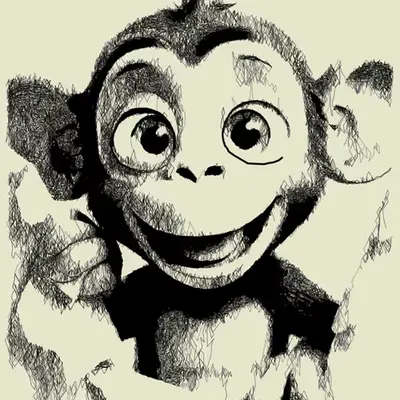 Coding Art: LITTLE MONKEY by @terakiart