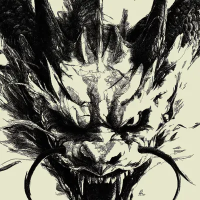 Coding Art: The Dragon by @terakiart