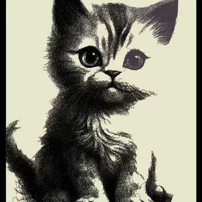 Coding Art: Little Cat by @terakiart