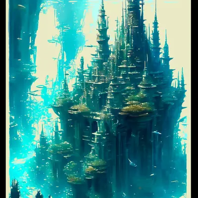 Coding Art: City in the Depth in the Ocean