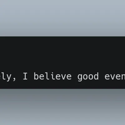 I believe in something