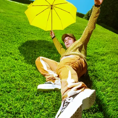 touching grass