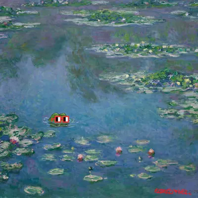 Water Lilies Xmas 2025 Remix of Osiris of Monet by Elated Pixel