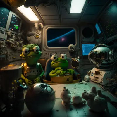 Pepe space station fun time