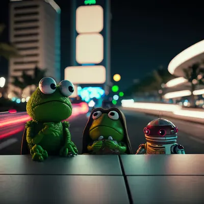 Pepe and pals enjoying Miami.