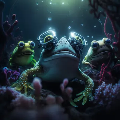 Pepe scuba diving with friends